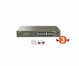 Tenda TEG1116P-16-150W 16xRJ45 Switch s 16xPoE 802.3af/at...