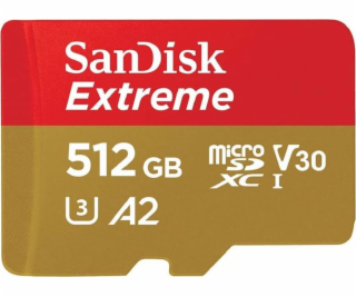 SanDisk microSDXC 512GB Extreme A2 C10 V30 UHS-I U3