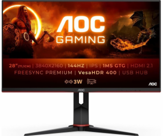 U28G2XU2/BK, Gaming-Monitor