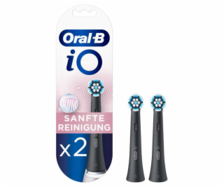 Oral-B iO Aufsteckbürsten Sanfte Reinigung BLACK 2er