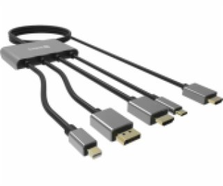 Sandberg HUB HDMI na HDMI, USB-C, Displayport, Mini-Displ...