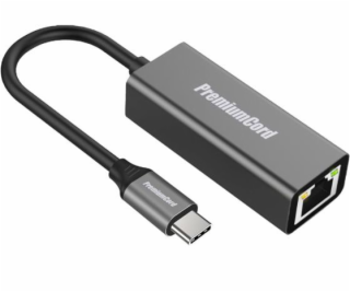 PremiumCord Převodník USB-C na Gigabit konektor RJ45