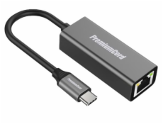 PremiumCord Převodník USB-C na Gigabit konektor RJ45