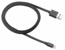 CANYON nabíjecí kabel Lightning MFI-2, plochý, Apple certifikát, délka 1m, tmavě šedá