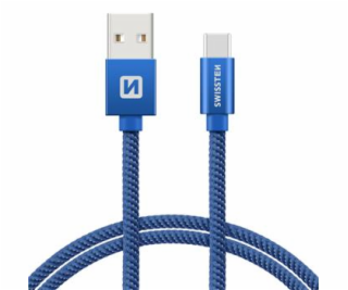 Swissten Datový Kabel Textile Usb / Usb-C 1,2 M Modrý