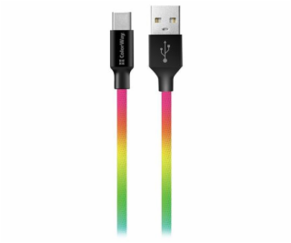 Colorway Datový Kabel Usb / Usb-C/ 1m/ 2.4A/ Multicolor