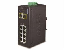 PLANET IGS-1020TF Průmyslový Switch 8x 10/100/1000T, 2x 100/1000X SFP, -40~+75°C