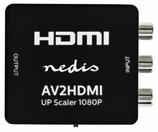 NEDIS převodník smíšeného videa na HDMI/ 3x RCA/ černý