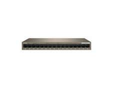 Tenda TEG1016M 16-port Gigabit Switch, 16x 10/100/1000 Mb/s, Fanless, MAC 8K, napájení AC/DC, i zeď