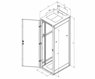 Triton dveře pro 19  rozvaděč jednodílný 15U/400mm odníma...