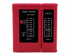 Tester UTP WS468RD,  RJ45, RJ11, STP, Cat5e, Cat7, červený