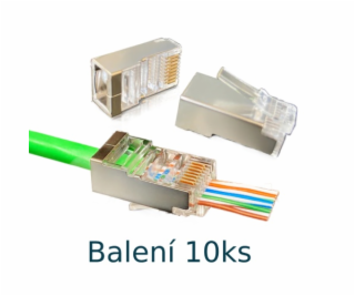 Konektor FTP RJ45EZ, Cat5e 10ks drát, licna RJ45/5SLD, pr...