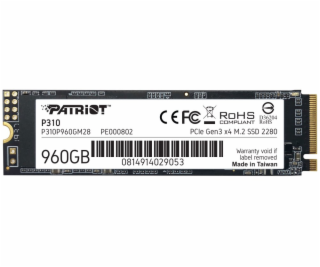 PATRIOT P310 960GB SSD / Interní / M.2 PCIe Gen3 x4 NVMe ...