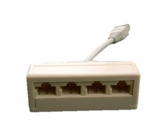 DATACOM Rozčtverka UTP CAT3  4xRJ45 (8p2c-1M/4F)