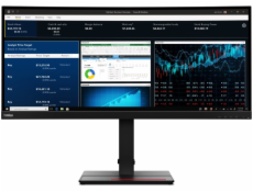 Lenovo ThinkVision P34w-20 34  IPS zakřivený/3440x1440/6ms/DP/2xHDMI/3xUSB/USB-C/výškově nastavitelný/repro/webcam/černá