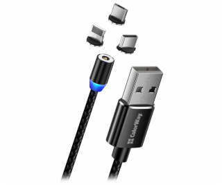 Colorway Datový Kabel 3v1 Lightning+MicroUSB+USB-C/ Magne...