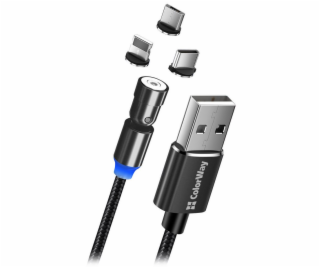 Colorway Datový Kabel 3v1 Lightning+MicroUSB+USB-C/ Magne...