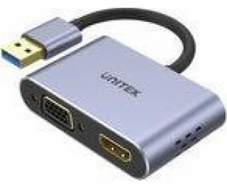 UNITEK ADAPTER USB-A - HDMI a VGA FULL HD M/F