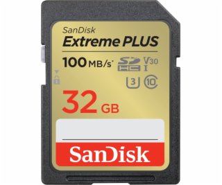 SanDisk SDHC karta 32GB Extreme PLUS (100 MB/s Class 10, ...