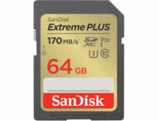 SanDisk SDXC karta 64GB Extreme PLUS (200 MB/s Class 10, UHS-I U3 V30)