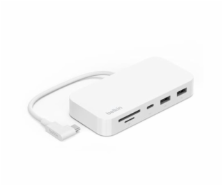 Belkin CONNECT USB-C 6v1 Multiport Hub s držákem, bílá