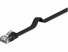 PremiumCord Plochý patch kabel UTP RJ45-RJ45 CAT6 3m černá