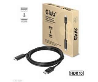 Club3D kabel DP 1.4 na HDMI, 4K120Hz nebo 8K60Hz HDR10, M...