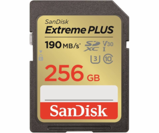 SanDisk Extreme PLUS/SDXC/256GB/190MBps/UHS-I U3 / Class 10