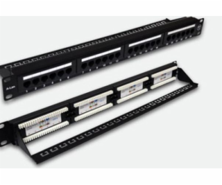 A-LAN Patchpanel UTP 24 portů cat 6 s pevnou podporou - P...