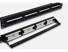 A-LAN Patchpanel UTP 24 portů cat 6 s pevnou podporou - PK001