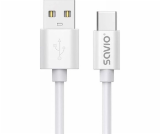 SAVIO CL-168 USB-A - USB-C kabel, 2A, 3m, bílý