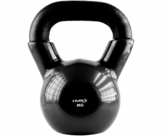 8kg vinyl kettlebell black HMS KNV08