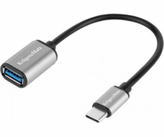 Adapter USB Kruger&Matz USB-C - USB Srebrny  (KM1246)