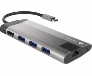 NATEC MULTIPORT FOWLER PLUS USB-C  HDMI 4K  RJ45