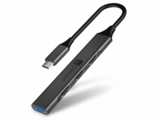 CONNECT IT USB-C hub, (1xUSB-A 3.0, 3xUSB-A 2.0), externí, antracitová