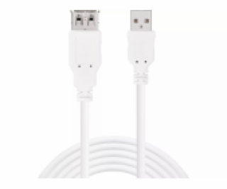 Sandberg USB-A(F) do USB-A(M) 2.0 kabel, 1.8 m, bílý