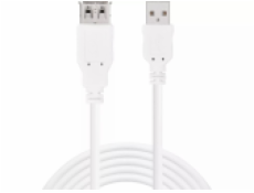 Sandberg USB-A(F) do USB-A(M) 2.0 kabel, 1.8 m, bílý