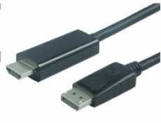 PREMIUMCORD Kabel DisplayPort 1.2 na HDMI 2.0, pro rozlišení 4Kx2K@60Hz, 3m