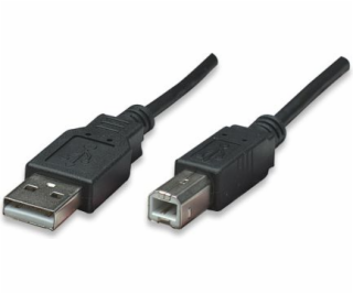 Kábel USB Manhattan USB-A - 0.5 m Czarny (374507)