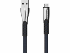 Kábel USB Somostel USB-A - microUSB 1 m Srebrny (25705)