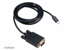 AKASA adaptér USB Type-C na VGA M Cable Adapter (1920x1080@60Hz) 1.8 m