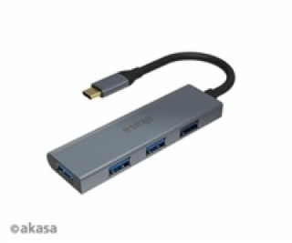 AKASA Hub USB-C 4x USB 3.0 port, Aluminium