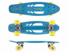 Spokey FISH Pennyboard se svíticími LED kolečky, modrý