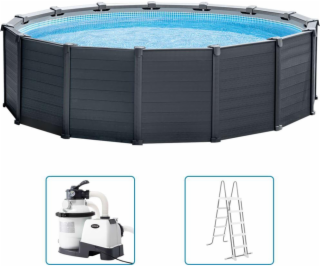 Frame Pool Set Graphit O 478 x 124cm, Schwimmbad