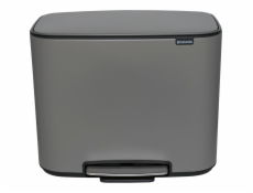 Brabantia Bo Pedal Bin Mineral Concrete Grey, 3 x 11 L