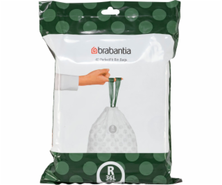 Brabantia PerfectFit Bin Liner Type R, 36 L, 40 Bags