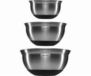 Brabantia Mixing Bowl Set steel matt black,    1, 1.6 & 3...