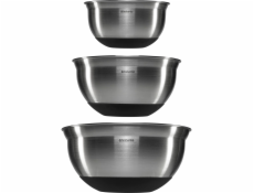 Brabantia Mixing Bowl Set steel matt black,    1, 1.6 & 3 litre