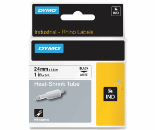 Dymo Rhino Heat-Shrink Tube 24 mm x 1,5 m black to white