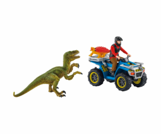 Schleich Dinosaurs 41466 Flucht auf Quad vor Velociraptor